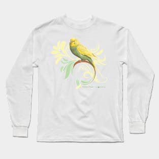 Pastel Green Parakeet Long Sleeve T-Shirt